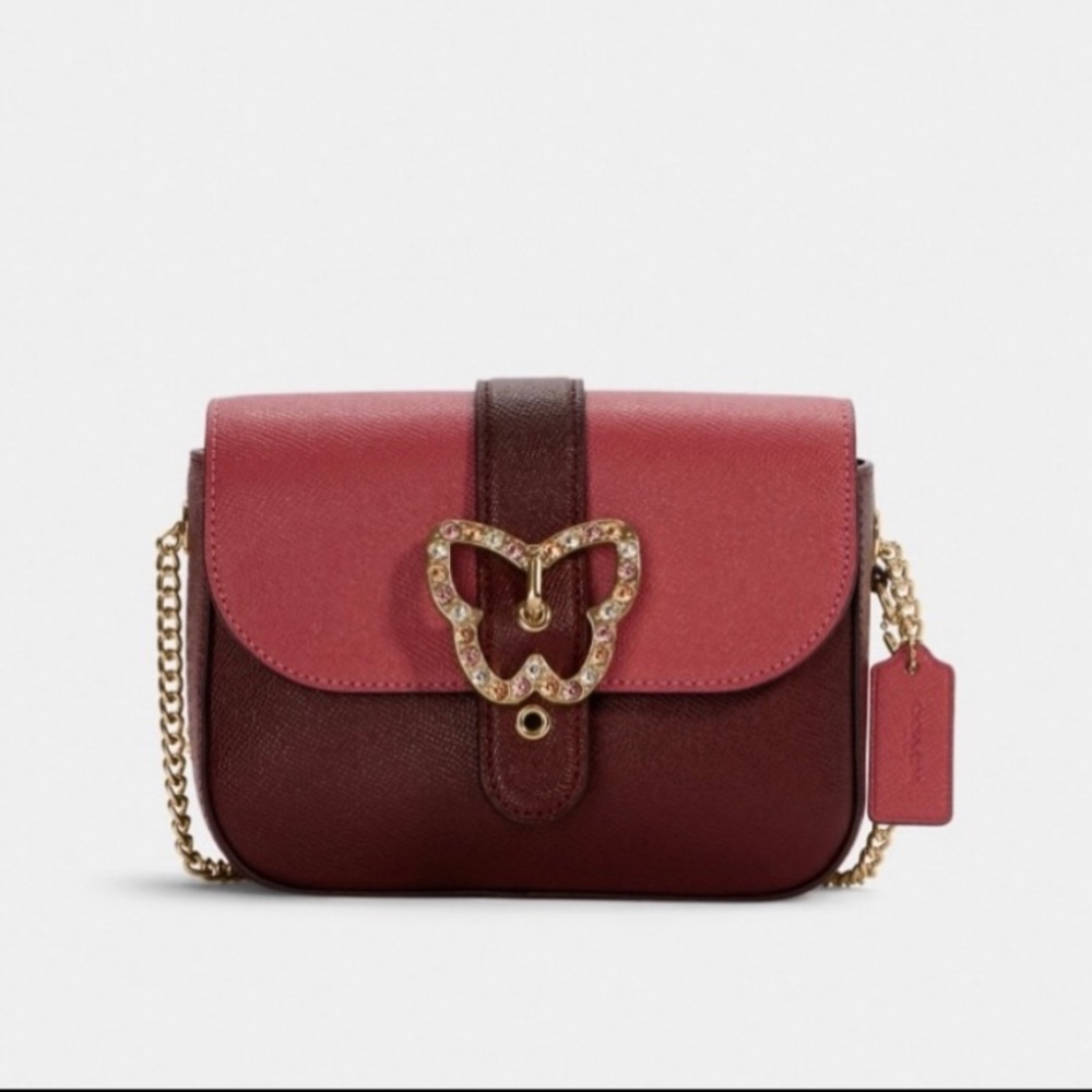 Limited Edition Gemma crossbody in colorblock with butterfly buckle coach bag